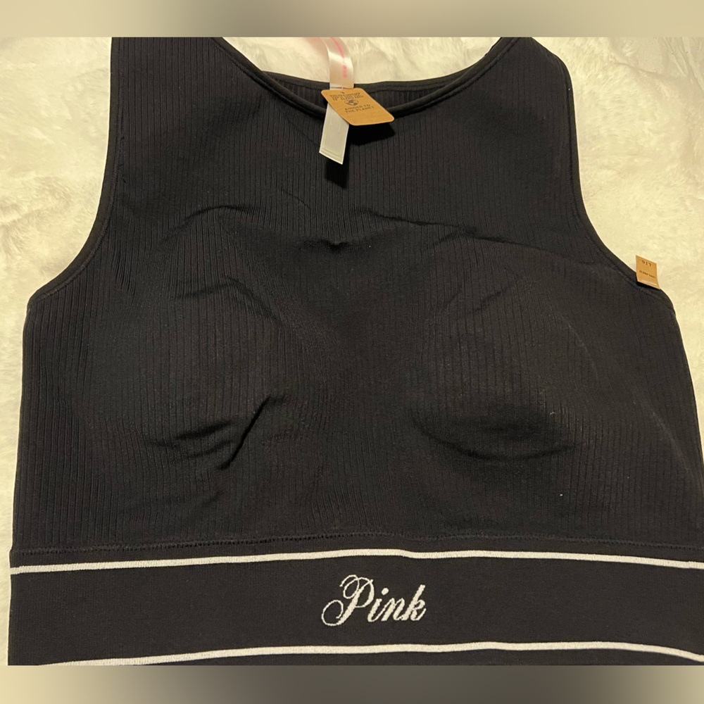 PINK Victoria's‎ Secret Black and White Crop Top
